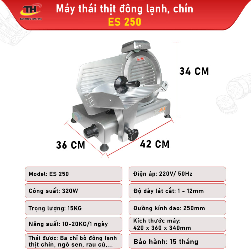 Máy Thái Thịt Chín, Thịt Đông Lạnh ES-250